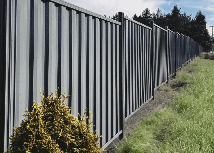 Grey Colorbond fence built by A1 Fencing Hobart